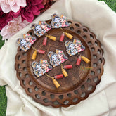 Return Gift Shiv Parvati Decorative Sticker With Kumkum & Haldi-Set Of 6-RG340